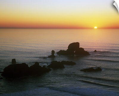Sunset Over Sea Lion Rock