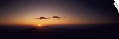 Sunset over the mountains, Great Smoky Mountains National Park, Tennessee