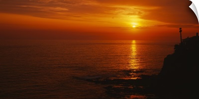 Sunset over the sea, Laguna Beach, California