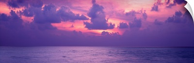 Sunset over the sea, Maldives