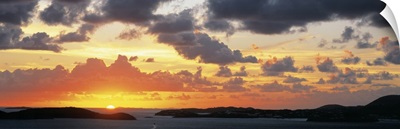 Sunset Pillsbury Sound St John US Virgin Islands