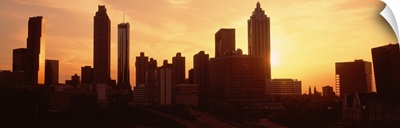 Sunset skyline Atlanta GA