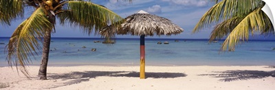 Sunshade on the beach La Boca Cuba
