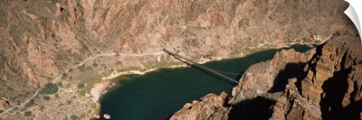 Suspension bridge across a river, South Kaibab Trail, Colorado River, Grand Canyon National Park, Arizona,