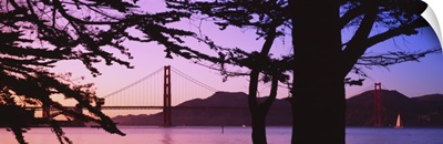 Suspension Bridge Over Water, Golden Gate Bridge, San Francisco, California