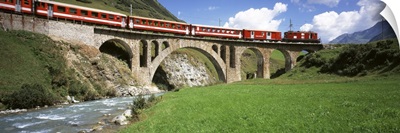 Switzerland, Andermatt, railroad bridge