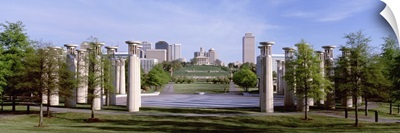 Tennessee, Nashville, Bicentennial Park, 95 Bell Carillons, Panoramic view of a park