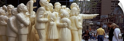 The Illuminated Crowd sculpture in downtown, Montreal, Quebec, Canada