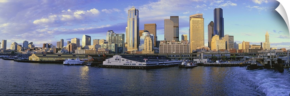 This is the skyline and harbor of Seattle.
