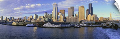 This is the skyline and harbor of Seattle, Washington