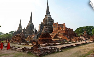 Three stupas of Buddhist temple, Wat Phra Si Sanphet, Ayuthaya, Thailand