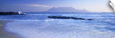 Tide on the beach, Table Mountain, South Africa