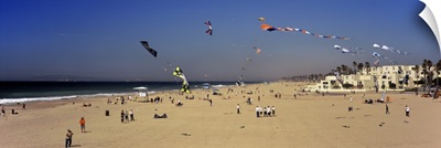 Tourists on the beach Huntington Beach Orange County California
