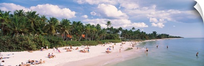 Tourists on the beach, Naples, Gulf of Mexico, Florida