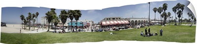 Tourists on the beach, Venice Beach, Santa Monica, Los Angeles, California