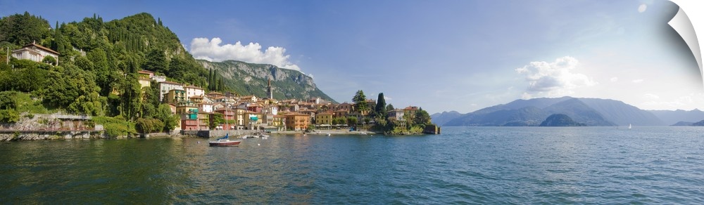 Town at the lakeside Lake Como Como Lombardy Italy
