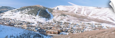 Town in a mountain valley, Park City, Utah