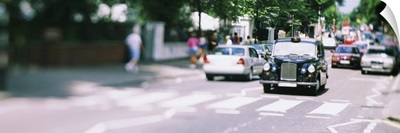 Traffic on a road, Abbey Road, London, England