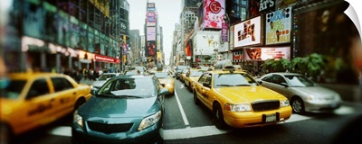 Traffic on a road Times Square Manhattan New York City New York State