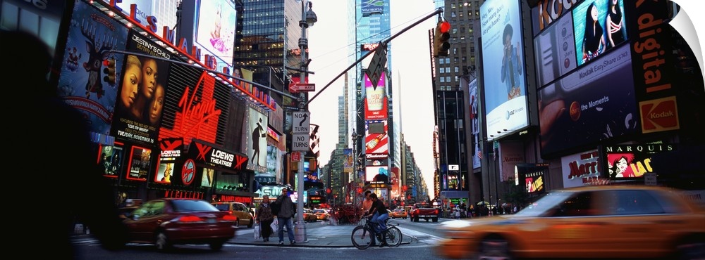 Panorama of Times Square in downtown New York City.