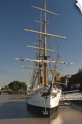 Training ship at a port, Museo Fragata Sarmiento, Puerto Madero, Buenos Aires, Argentina