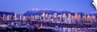 Twilight, Vancouver Skyline, British Columbia, Canada