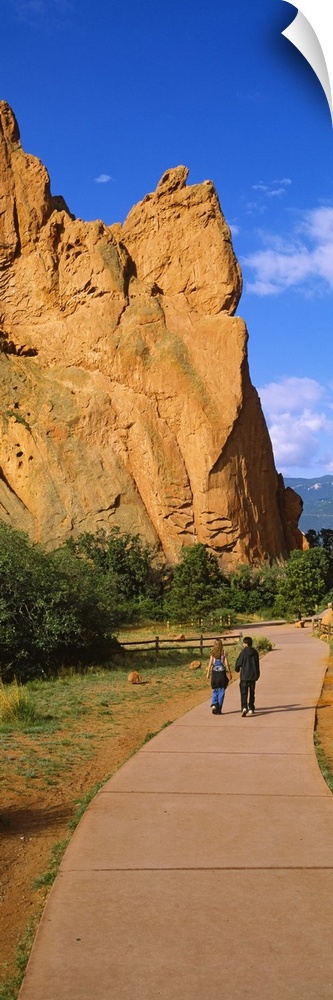 Two people walking along a path, Garden of the Gods, Colorado Springs, Colorado