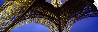 Underside Eiffel Tower Paris France