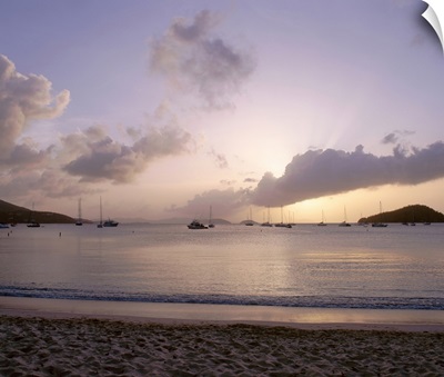 US Virgin Islands, St. John, Virgin Islands National Park, Francis Bay, Boats in the sea