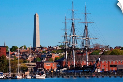 USS Constitution historic ship, Freedom Trail, Charlestown, Boston, MA