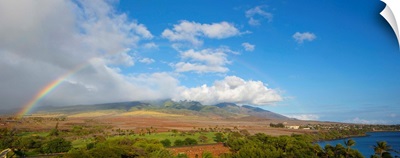 View of rainbow over landscape, Kaanapali, Maui, Hawaii