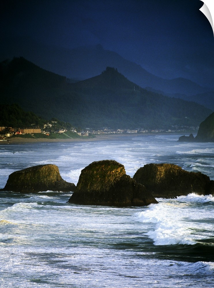 View Of Storm Over Cannon Beach From Ecola State Park