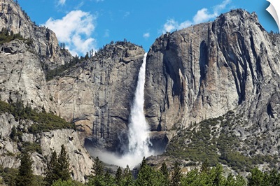 View of Yosemite Falls in Spring, Yosemite National Park, California