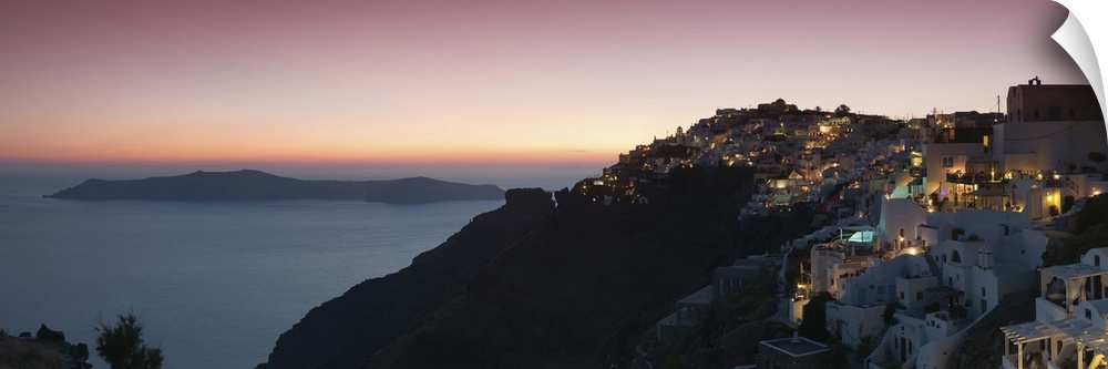 Village on a cliff, Firostefani, Santorini, Cyclades Islands, Greece