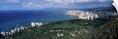 Waikiki fr Diamond Head Honolulu Oahu HI USA