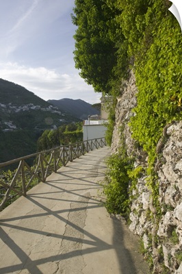 Walkway in a villa, Ravello, Amalfi Coast, Campania, Italy