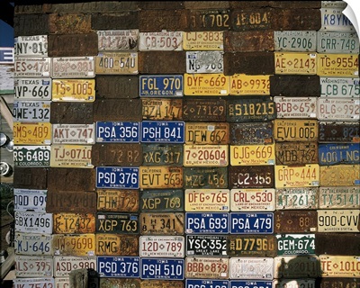Wall of Old License Platess