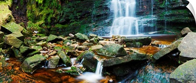 Waterfall at Middle Black Clough, Derbyshire, England