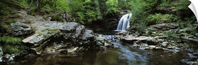 Waterfall in a forest, Falls of Falloch, River Falloch, Argyll And Bute, Highlands Region, Scotland