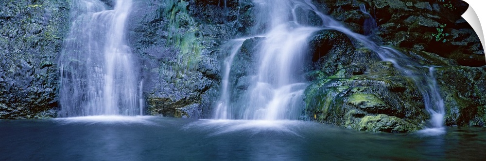 Waterfall in a forest, Salmon Creek Falls, Gorda, Los Padres National Forest, California