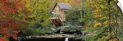 Watermill in a forest, Glade Creek Grist Mill, Babcock State Park, West Virginia