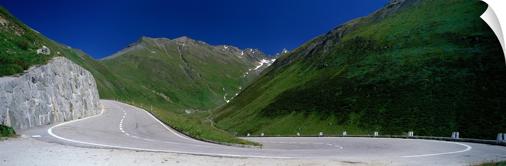 Winding Road Furkapass Switzerland
