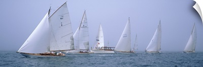 Yachts racing in the ocean, Annual Museum Of Yachting Classic Yacht Regatta