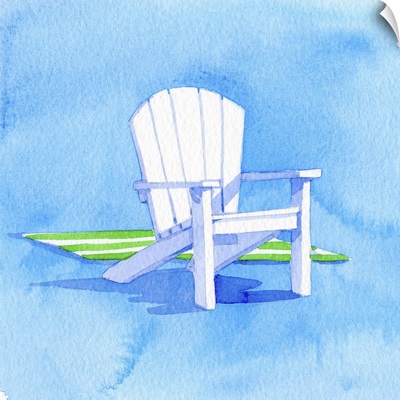 Beach Chair - Green Towel