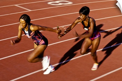 Track and field relay baton pass