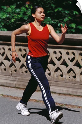Woman out on a fitness walk