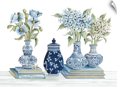 Delft Blue Floral I