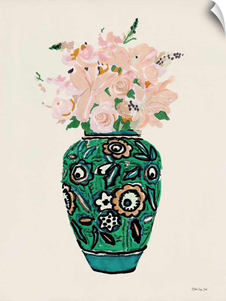 Flower Vase With Pattern II