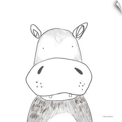 Hippo Line Drawing