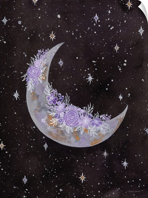 Purple Flowers On The Moon